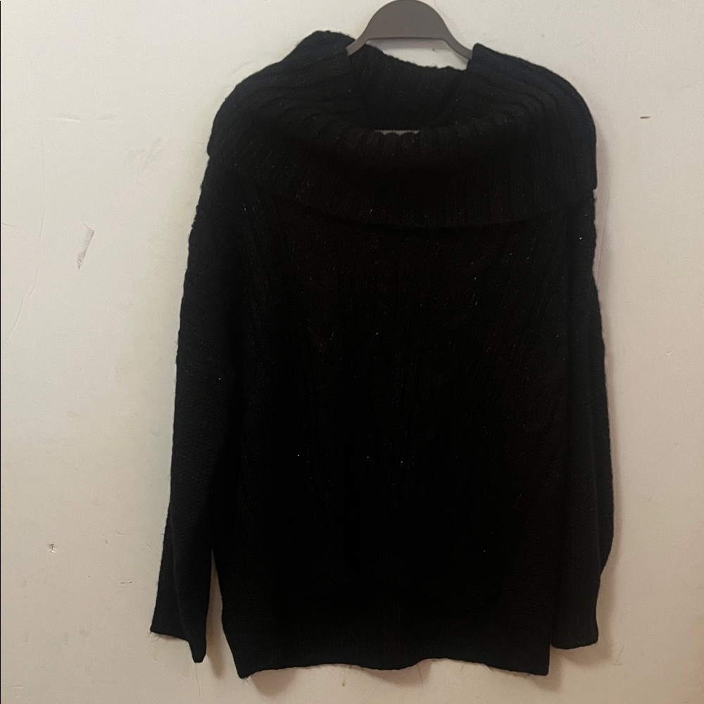 Jennifer Lopez Black Cowl Neck Sweater size XL